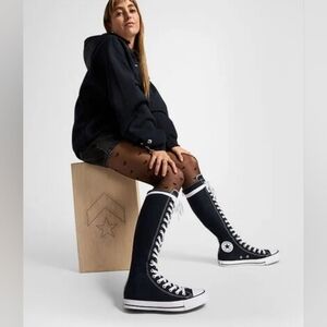 Converse Chuck Taylor All Star XXHi Black White Knee High Sneakers Size W 6.5
